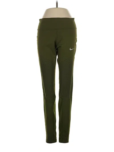 Pre-owned Nike Active Pants In Green