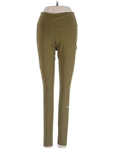 Pre-owned Nike Active Pants In Green
