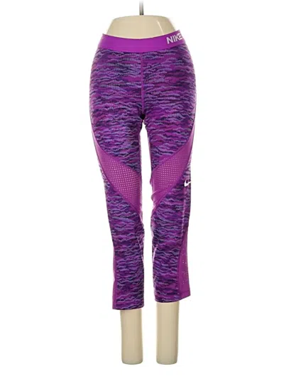 Pre-owned Nike Active Pants In Purple