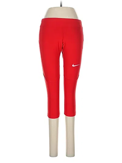Pre-owned Nike Active Pants In Red
