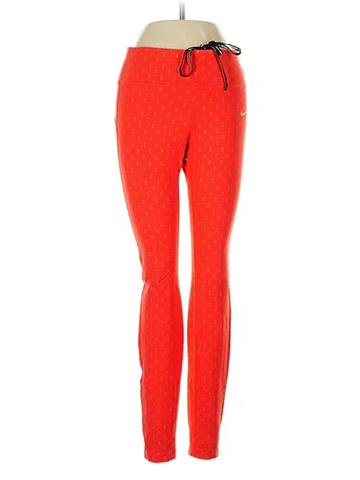 Pre-owned Nike Active Pants In Red