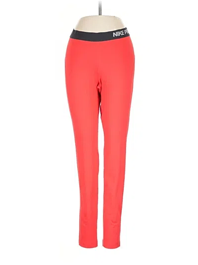 Pre-owned Nike Active Pants In Red