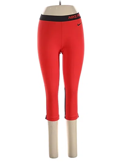 Pre-owned Nike Active Pants In Red