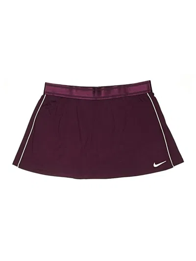 Pre-owned Nike Active Skort In Burgundy