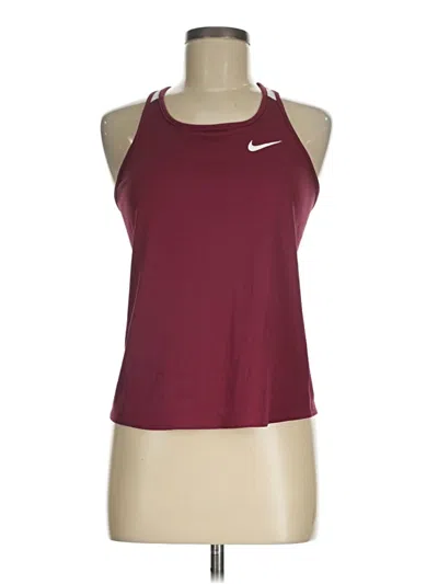 Pre-owned Nike Active Tank Top In Burgundy