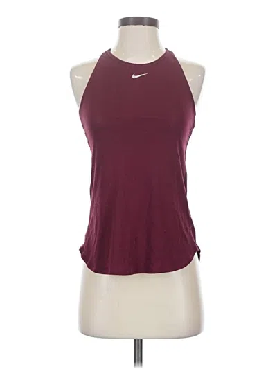 Pre-owned Nike Active Tank Top In Burgundy
