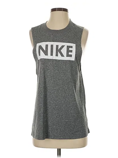Pre-owned Nike Active Tank Top In Gray
