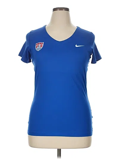 Pre-owned Nike Active T-shirt In Blue