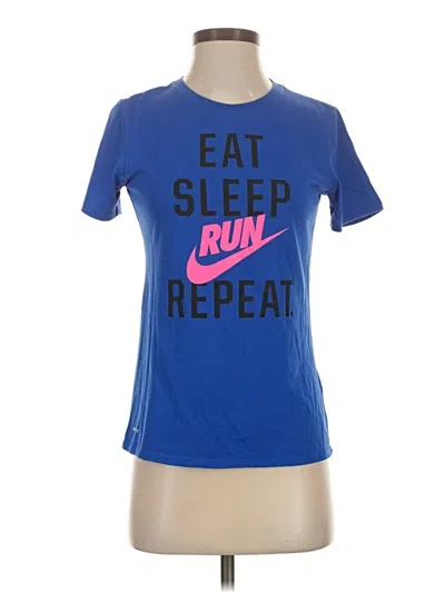 Pre-owned Nike Active T-shirt In Blue