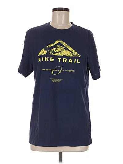 Pre-owned Nike Active T-shirt In Blue