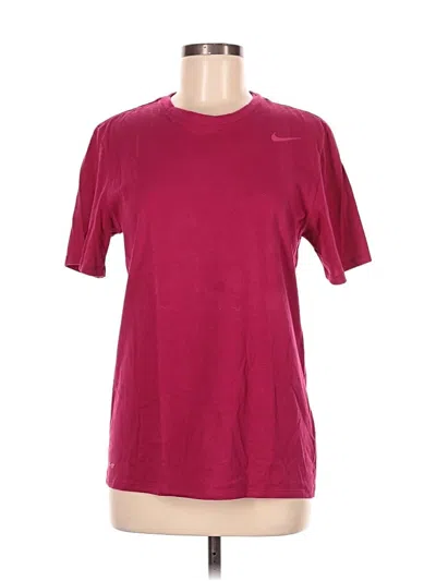 Pre-owned Nike Active T-shirt In Burgundy