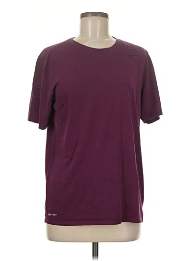 Pre-owned Nike Active T-shirt In Burgundy