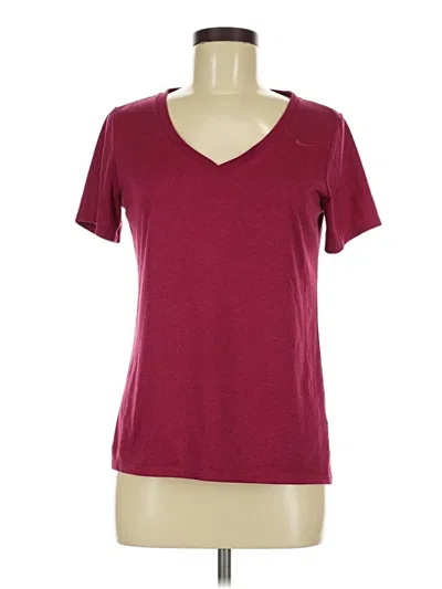 Pre-owned Nike Active T-shirt In Burgundy