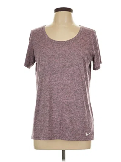 Pre-owned Nike Active T-shirt In Burgundy