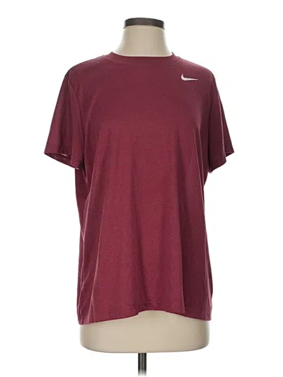 Pre-owned Nike Active T-shirt In Burgundy