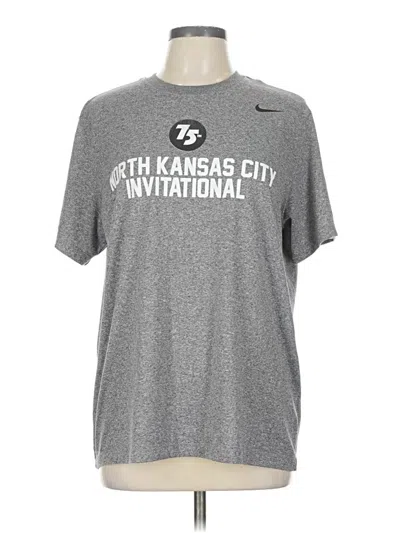 Pre-owned Nike Active T-shirt In Gray