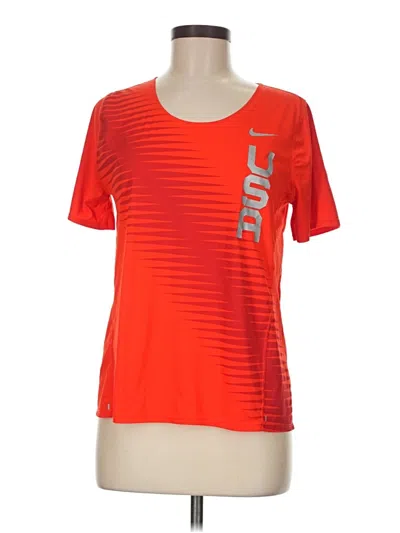 Pre-owned Nike Active T-shirt In Orange