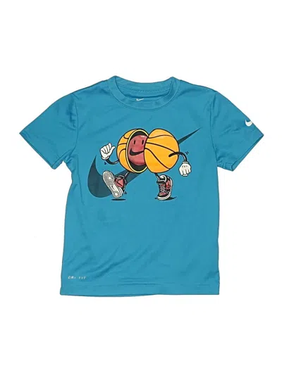 Pre-owned Nike Kids' Active T-shirt In Teal