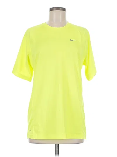 Pre-owned Nike Active T-shirt In Yellow