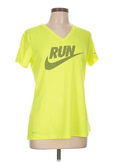 Pre-owned Nike Active T-shirt In Yellow