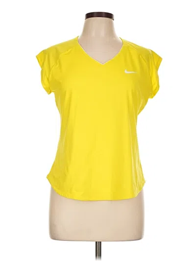 Pre-owned Nike Active T-shirt In Yellow