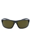 Nike Adrenaline 66mm Rectangular Sunglasses In Dark Grey/terrain Tint