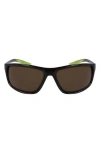 Nike Adrenaline 66mm Rectangular Sunglasses In Velvet Brown/med Olive/brown