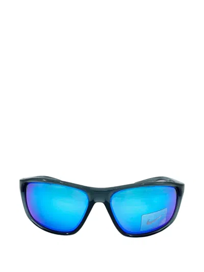 Nike Adrenaline M Rectangle-frame Sunglasses In Blue