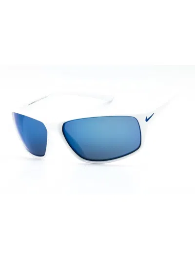 Nike Adrenaline Mi Mini Rectangular Sunglasses For Men In Blue