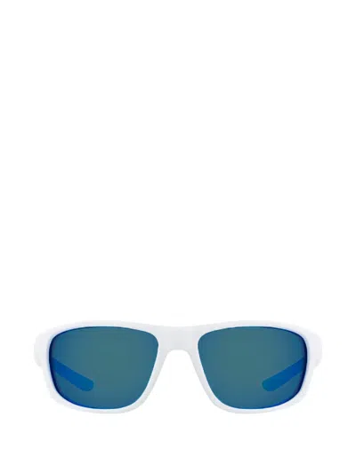 Nike Adrenaline Rectangle-frame Sunglasses In White