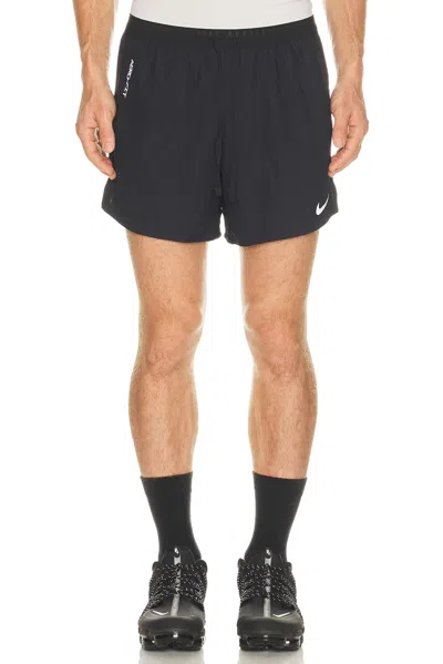 Nike Aero Fit Stride 5 Inch Brief Lined Short In Black & Reflective Silver