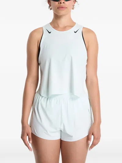 Nike Aeroswift Cropped Tank Top In White