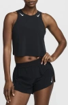 Nike Women's Aeroswift Dri-fit Adv Cropped Running Tank Top In Black/white