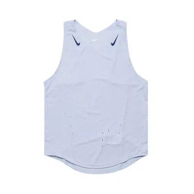 Pre-owned Nike Aeroswift Dri-fit Adv Running Singlet 'ghost/blue Void' | Women's Size L