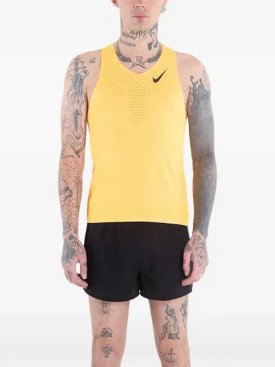 Nike Aeroswift Running Vest In Yellow