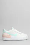 Nike Af1 Shadow Sneakers In White Leather In White