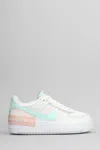 Nike Af1 Shadow Sneakers In White Leather In White