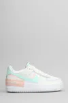Nike Af1 Shadow Sneakers In White Leather In White