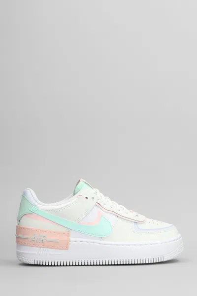Nike Af1 Shadow Sneakers In White Leather