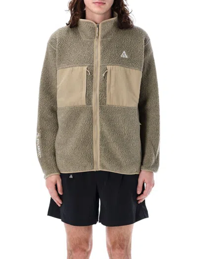 Nike Agc Polartech Zip Jacket In Brown