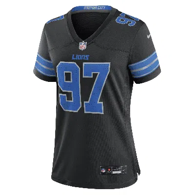 Nike Aidan Hutchinson Black Detroit Lions 2nd Alternate Game Jersey In Black