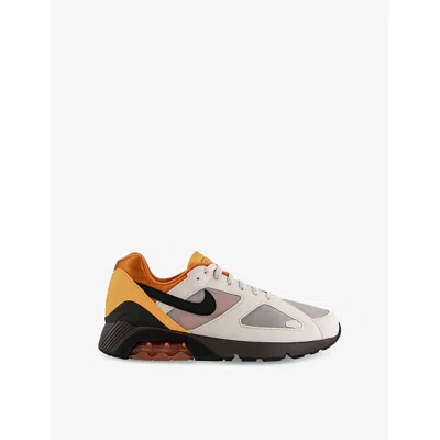 Nike Air 180 Leather And Woven Low-top Trainers In Light Orewood
