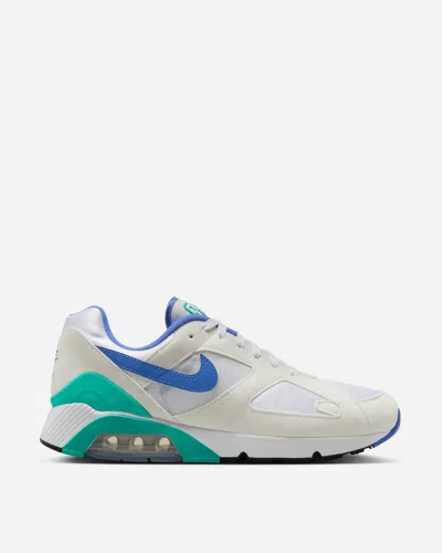 Nike Air Max 180 Ultramarine Logo Patch Sneakers In White