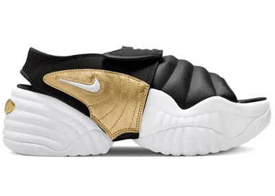 Pre-owned Nike Air Adjust Force Sandal (women's) Sneakers In Black/metallic Gold/white