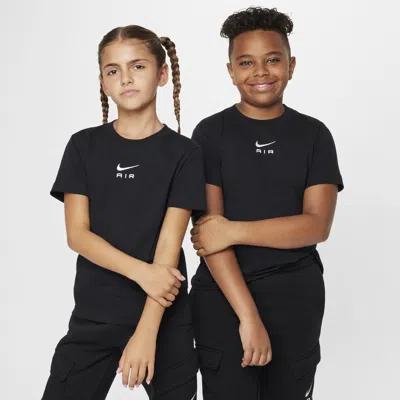 Nike Air Big Kids' T-shirt In Black