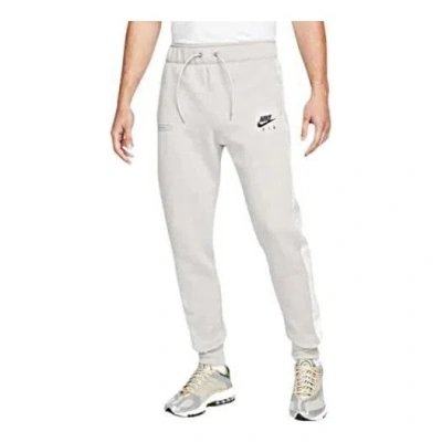 Nike Air Brushed Back Sweatpants 'light Iron Ore' In White