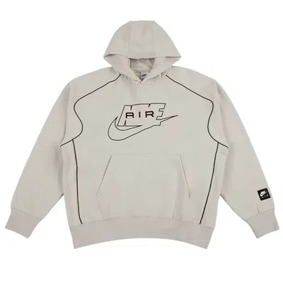 Pre-owned Nike Air Fleece Pullover Hoodie 'light Bone/black' | White | Men's Size L