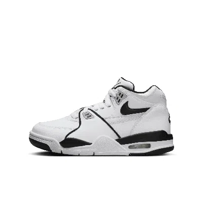 Nike Air Flight 89 Big Kids' Shoes In Black/white/wolf Grey