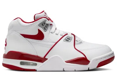 Pre-owned Nike Air Flight 89 Sneakers In White/wolf Grey/varsity Red In Multi