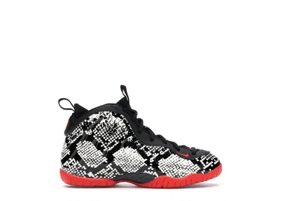 Pre-owned Nike Air Foamposite One Albino Snakeskin Sneakers In Sail/habanero Red/black